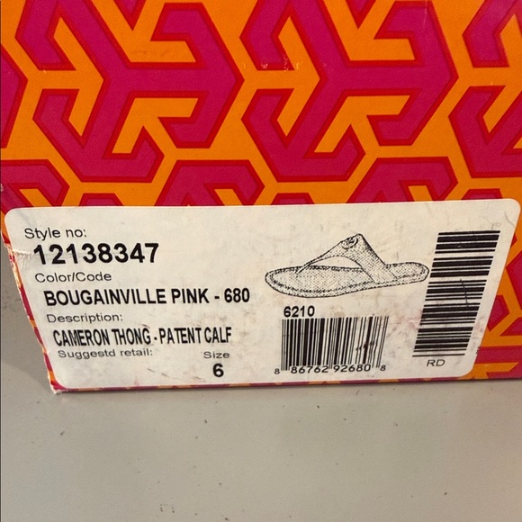 Tory Burch Vibrant Pink Women's Sandals Size 6 - Picture 7 of 8